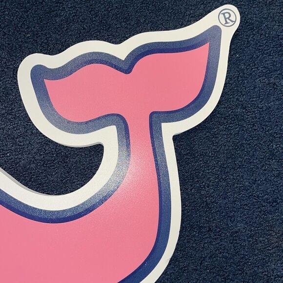 Vineyard Vines wooden Pink Whale display store decorative sign - Picture 3 of 6